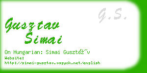 gusztav simai business card